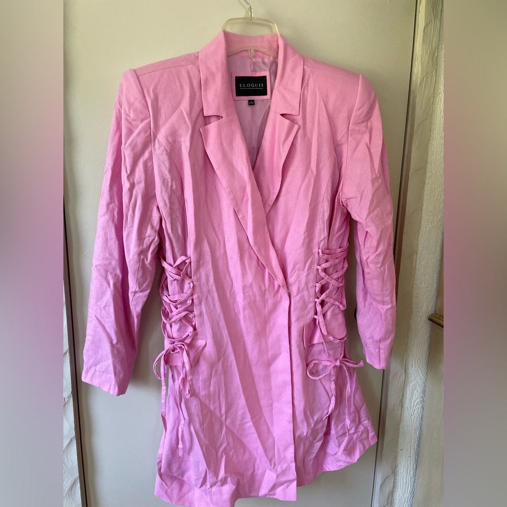 Pink Blazer Dress